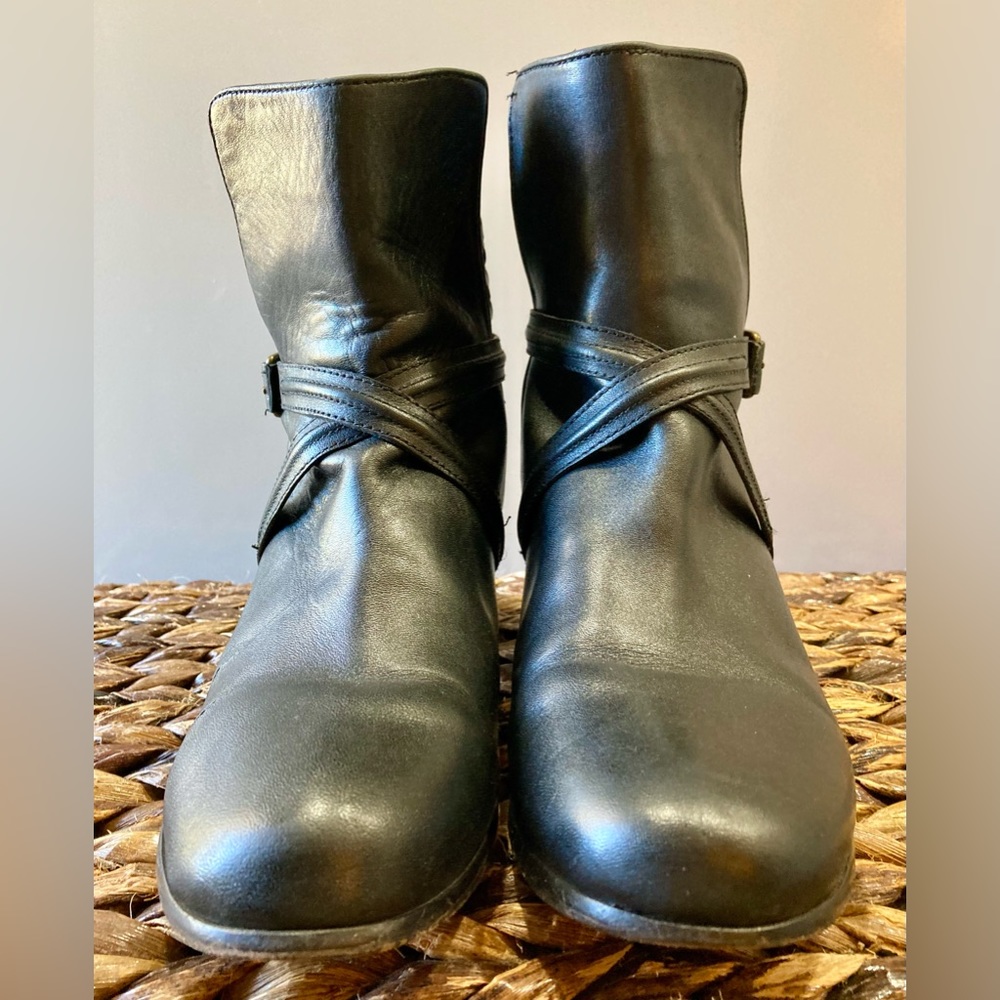 Joie Jackson black woven leather boots EU 37.5 US Women's 7 - Picture 5 of 8